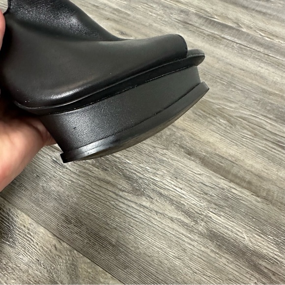Gianni Bini Leather Open Toe Platform Heels Size 11 - Picture 7 of 10